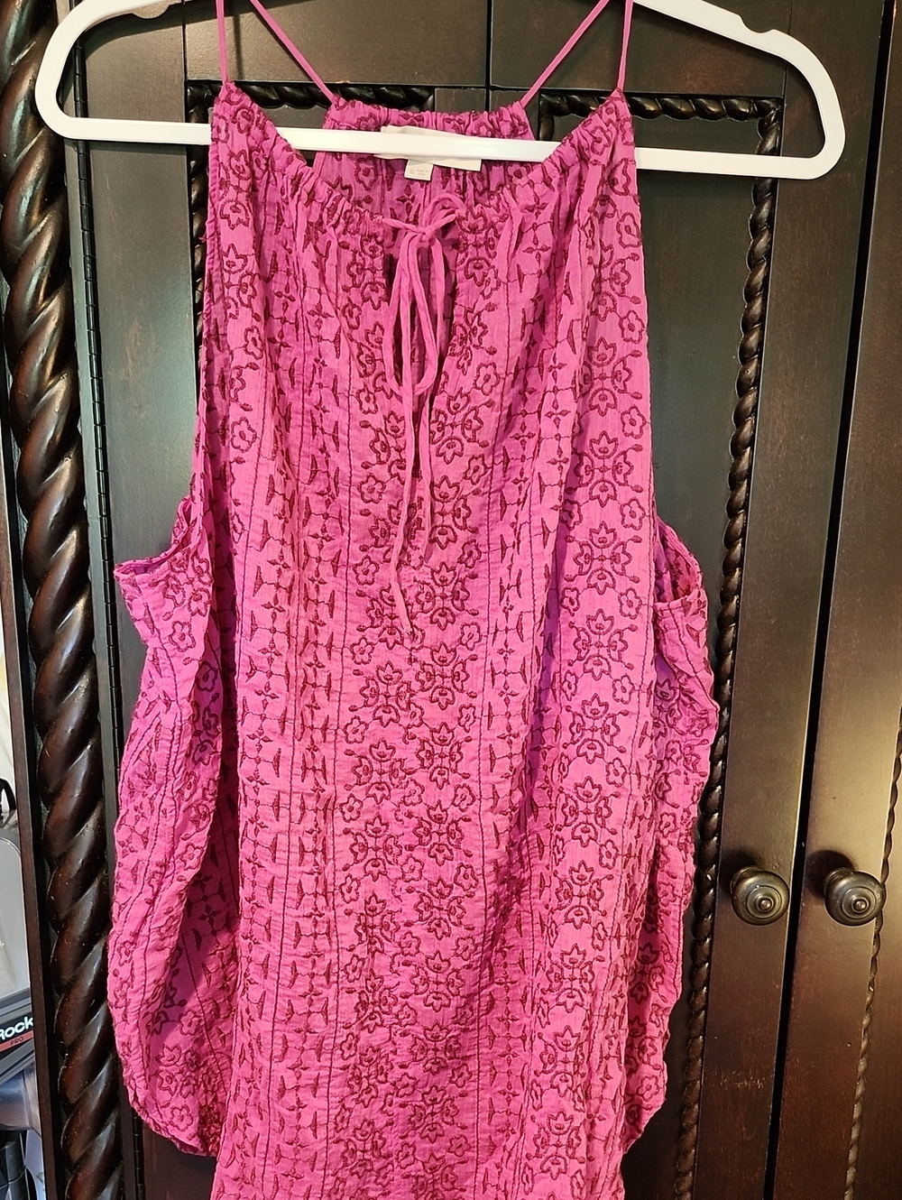 Loft Pink Floral Print Sleeveless Top